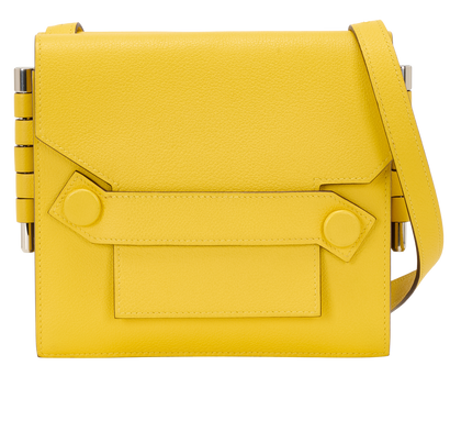 Twin Shoulder Bag, &pound;3,500, Handbags, Yellow, Leather, Front view
